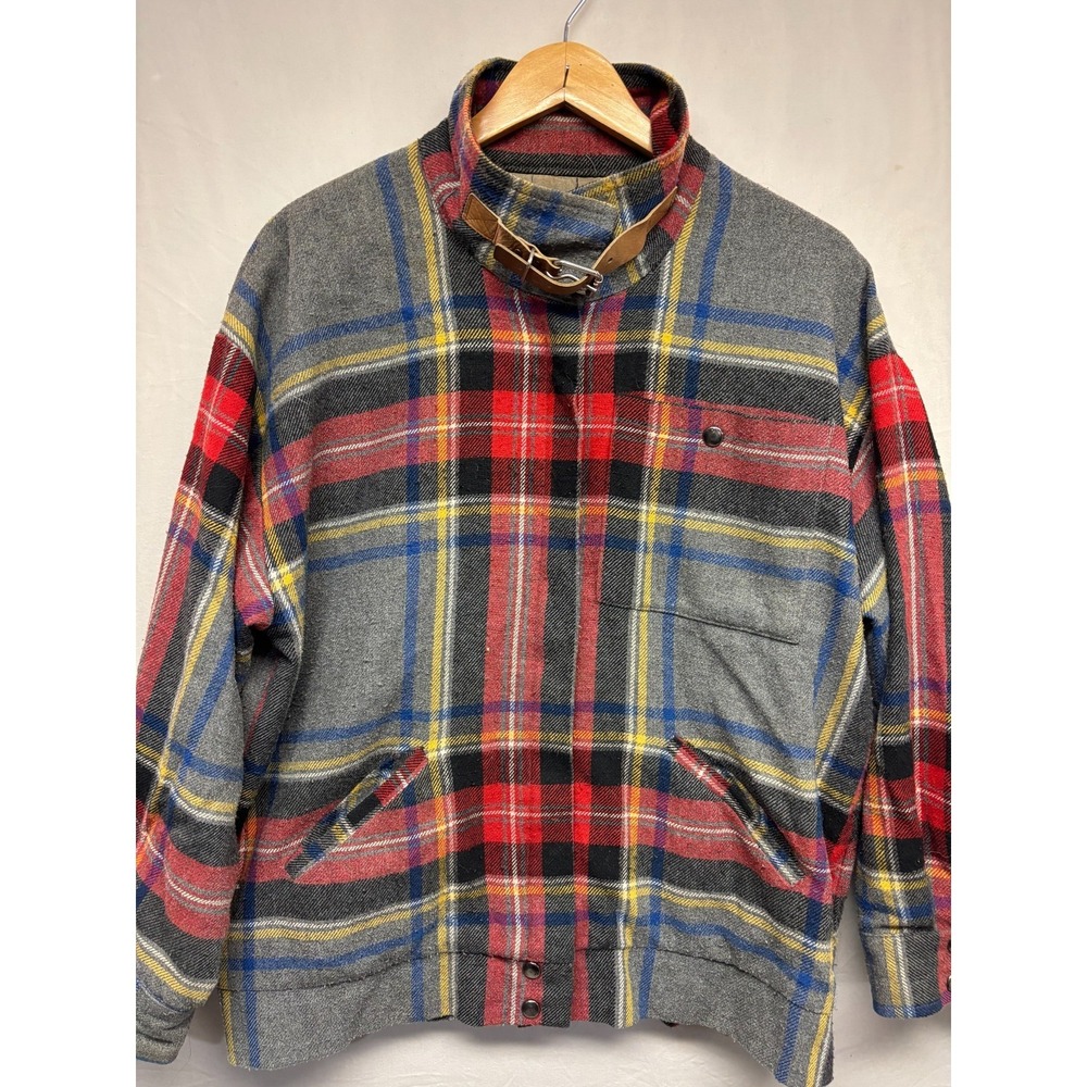 Genesis Shirt Jacket Mens‎ Multicolor Plaid Long Sleeve Outerwear Small Vintage
